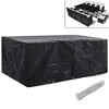 Garden Furniture Covers 2 pcs 8 Person Poly Rattan Set 10 Eyelets 229x113cm