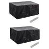 alt="Garden Furniture Covers 2 pcs 4 Person Poly Rattan Set 8 Eyelets 180x140cm"