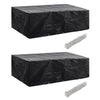alt="Garden Furniture Covers 2 pcs 8 Person Poly Rattan Set 10 Eyelets 300x140 cm"