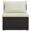 6 Piece Garden Lounge Set with Cushions Poly Rattan Brown