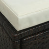 6 Piece Garden Lounge Set with Cushions Poly Rattan Brown