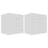 Bedside Cabinets 2 pcs White 40x30x40 cm Chipboard