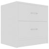 Bedside Cabinets 2 pcs White 40x30x40 cm Chipboard