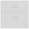 Bedside Cabinets 2 pcs White 40x30x40 cm Chipboard