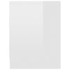 Bedside Cabinet High Gloss White 40x30x40 cm Chipboard