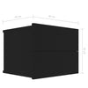 Bedside Cabinets 2 pcs Black 40x30x30 cm Chipboard