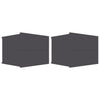 Bedside Cabinets 2 pcs Grey 40x30x30 cm Chipboard