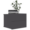 Bedside Cabinets 2 pcs Grey 40x30x30 cm Chipboard