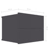 Bedside Cabinets 2 pcs Grey 40x30x30 cm Chipboard