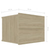 Bedside Cabinet Sonoma Oak 40x30x30 cm Chipboard