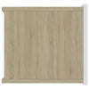 Bedside Cabinets 2 pcs White and Sonoma Oak 40x30x30 cm Chipboard
