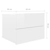 Bedside Cabinets 2 pcs High Gloss White 40x30x30 cm Chipboard