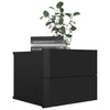 Bedside Cabinets 2 pcs High Gloss Black 40x30x30 cm Chipboard