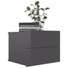 Bedside Cabinets 2 pcs High Gloss Grey 40x30x30 cm Chipboard