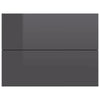 Bedside Cabinets 2 pcs High Gloss Grey 40x30x30 cm Chipboard
