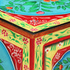Hand Painted Bedside Cabinet 40x30x50 cm Solid Mango Wood