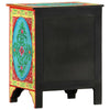 Hand Painted Bedside Cabinet 40x30x50 cm Solid Mango Wood