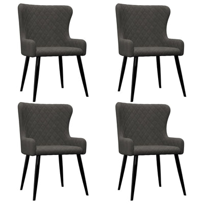 alt="Dining Chairs 4 pcs Grey Velvet"