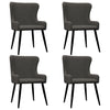 alt="Dining Chairs 4 pcs Grey Velvet"