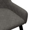 Dining Chairs 4 pcs Grey Velvet