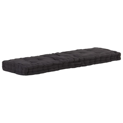 alt="Pallet Floor Cushion Cotton 120x40x7 cm Black"