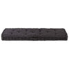 Pallet Floor Cushion Cotton 120x40x7 cm Black