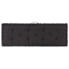 Pallet Floor Cushion Cotton 120x40x7 cm Black
