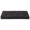 Pallet Floor Cushion Cotton 120x80x10 cm Black