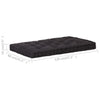 Pallet Floor Cushion Cotton 120x80x10 cm Black