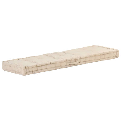 alt="Pallet Floor Cushion Cotton 120x40x7 cm Beige"