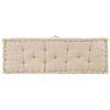 Pallet Floor Cushion Cotton 120x40x7 cm Beige