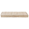 Pallet Floor Cushion Cotton 120x80x10 cm Beige