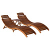 alt="3 Piece Sunlounger with Tea Table Solid Acacia Wood""