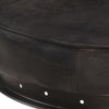 Bar Stools 2 pcs Black Real Goat Leather