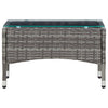 4 Piece Garden Lounge Set with Cushions Poly Rattan Grey