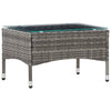 4 Piece Garden Lounge Set with Cushions Poly Rattan Grey
