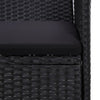 4 Piece Garden Lounge Set with Cushions Poly Rattan Black