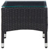 4 Piece Garden Lounge Set with Cushions Poly Rattan Black