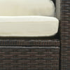 5 Piece Garden Lounge Set with Cushions Poly Rattan Brown