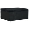 5 Piece Garden Lounge Set with Cushions Poly Rattan Black