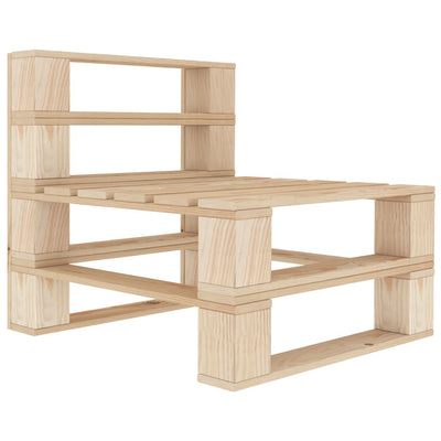 alt="Garden Pallet Middle Sofa Wood"