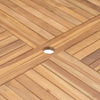 Folding Garden Table Ø 120 cm Solid Teak Wood