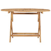 Folding Garden Table Ø 120 cm Solid Teak Wood