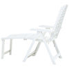 Folding Sun Lounger Plastic White
