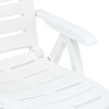 Folding Sun Lounger Plastic White