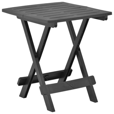 alt="Folding Garden Table Anthracite 45x43x50 cm Plastic"