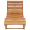Rocking Sunlounger Solid Teak Wood