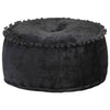 alt="Round Pouffe Velvet 40x20 cm Anthracite"