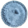 Round Pouffe Velvet 40x20 cm Blue