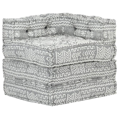 alt="Modular Pouffe Light Grey Fabric""